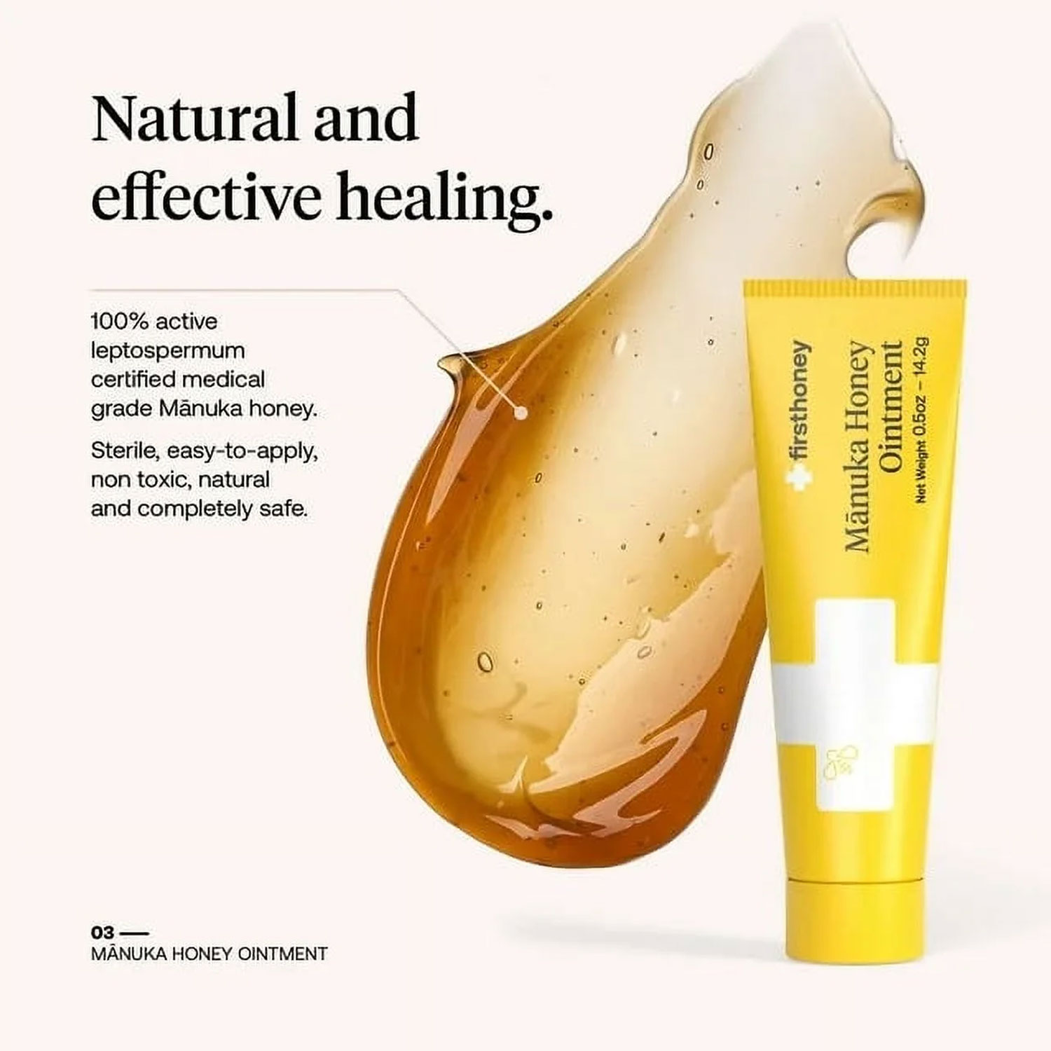 First Honey Manuka Ointment Medical Grade Liquid Wound Antiseptic Dressing - Image 2