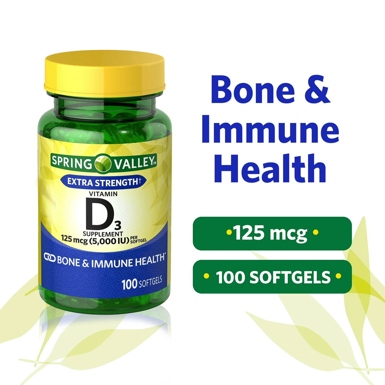 Spring Valley Vitamin D3 Softgels - Image 2